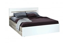 Двуспальная кровать с настилом ДСП Наоми 11 160х200, белый глянец