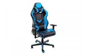 Кресло компьютерное Racer черное / голубое Стул