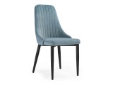 Kora light blue / black Стул на металлокаркасе недорого