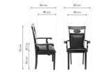 Кресло Luiza dirty oak / dark brown Стул деревянный купить