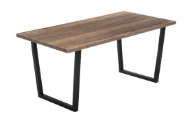 Кухонный стол Эльпатия 150 дуб велингтон / черный матовый деревянный