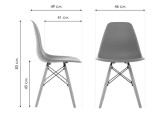Eames PC-015 серый Пластиковый стул недорого