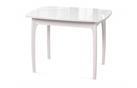 Кухонный стол DikLine М40 белый/стекло