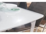 Стол DikLine M15 белый/стекло белое optiwhite фото