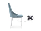 Kora light blue / white Стул на металлокаркасе распродажа