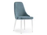 Kora light blue / white Стул на металлокаркасе недорого