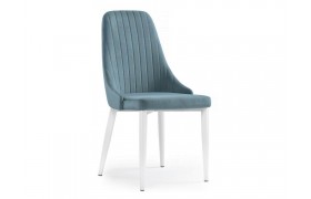 Стул Kora light blue / white на металлокаркасе