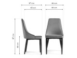 Kora 1 light blue / white / black Стул на металлокаркасе купить