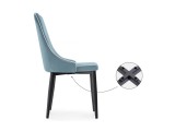 Kora 1 light blue / white / black Стул на металлокаркасе фото