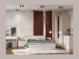 Модульная спальня Мартина, композиция 2 (Белый глянец, Дуб Соном недорого