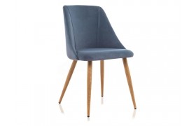 Стул Morgan blue / wood на металлокаркасе