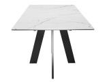 Стол DikLine SKM120 Керамика Белый мрамор/подстолье черное/опоры распродажа