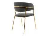 Kamelia gold / gray fabric Стул на металлокаркасе распродажа