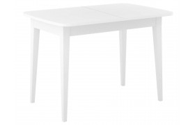 Кухонный стол DikLine M120 белый/стекло сатин optiwhite/ опоры ММ