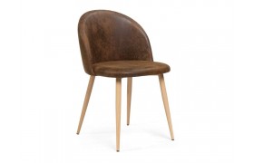 Кресло компьютерное Aldo dark brown / wood Стул на металлокаркасе