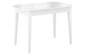 Стол для кухни DikLine M130 белый/стекло глянец optiwhite/опоры MM