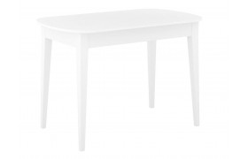 Кухонный стол DikLine M130 белый/стекло сатин optiwhite/опоры MM