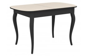Обеденный стол DikLine M130 венге/стекло крем сатин/опоры MC