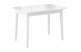 Стол для кухни DikLine M110 белый/стекло глянец optiwhite/ опоры ММ