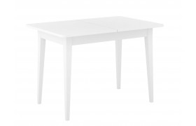 Кухонный стол DikLine M110 белый/стекло сатин optiwhite/опоры MM