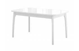 Кухонный стол DikLine М20 белый/стекло optiwhite