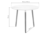 Lorini 90 white / wood Стол деревянный от производителя