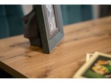 Лота Лофт 120(160)х75 черный матовый / дуб крафт золотой Стол де купить