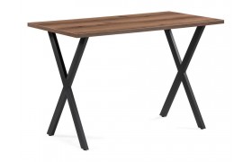 Кухонный стол Алеста Лофт 120 25 мм дуб темный / черный матовый