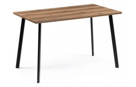 Обеденный стол Тринити Лофт 120 дуб делано темный / черный матовый деревян