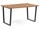 Лота Лофт 140х80 дуб крафт табачный / черный матовый Стол деревя недорого