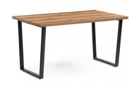 Кухонный стол Лота Лофт 140х80 дуб крафт табачный / черный матовый деревя