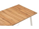 Колон Лофт 120(160)х75 дуб крафт золотой / белый матовый Стол де от производителя