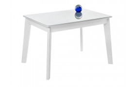 Обеденный стол Арья 120 белый / шагрень стеклянный