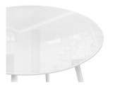 Абилин 90х76 ультра белое стекло / белый матовый Стол стеклянный от производителя