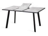 Стол DikLine HB140 хромикс белый/ опоры черные распродажа