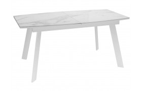 Кухонный стол DikLine XLS160 мрамор белый глянец/ / опоры
