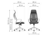 Golem dark gray / white Офисное кресло распродажа
