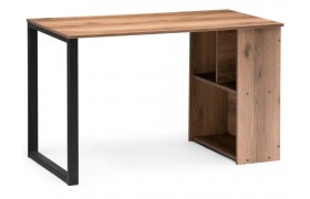 Кровать Битти Лофт 116х60х75 дуб делано темный / черный матовый Офисная