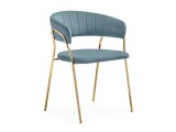 Kamelia 1  light blue /gold Стул на металлокаркасе недорого