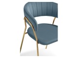 Kamelia 1  light blue /gold Стул на металлокаркасе купить