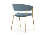 Kamelia 1  light blue /gold Стул на металлокаркасе распродажа