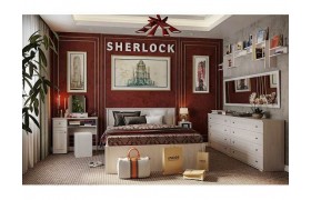 Комплектующие Спальня Sherlock. 1, ясень светлый