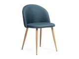 Aldo blue / wood Стул на металлокаркасе недорого