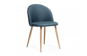 Стул Aldo blue / wood на металлокаркасе