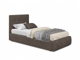 Мягкая кровать Selesta 900 кожа брауни с подъемным механизмом с  недорого