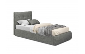 Кровать с матрасом Мягкая Selesta 900 кожа графит подъемным механизмом