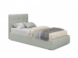 Мягкая кровать Selesta 900 кожа серый с подъемным механизмом с м недорого