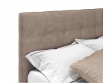 Мягкая кровать Selesta 1200 кожа латте с подъемным механизмом с  от производителя