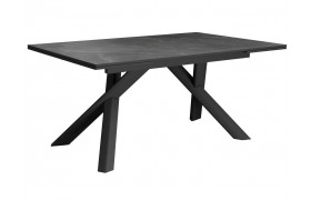 Кухонный стол DikLine KX160 мрамор черный Марквин/опоры