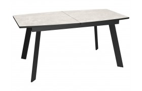 Обеденный стол DikLine XL160 хромикс белый/черный / опоры